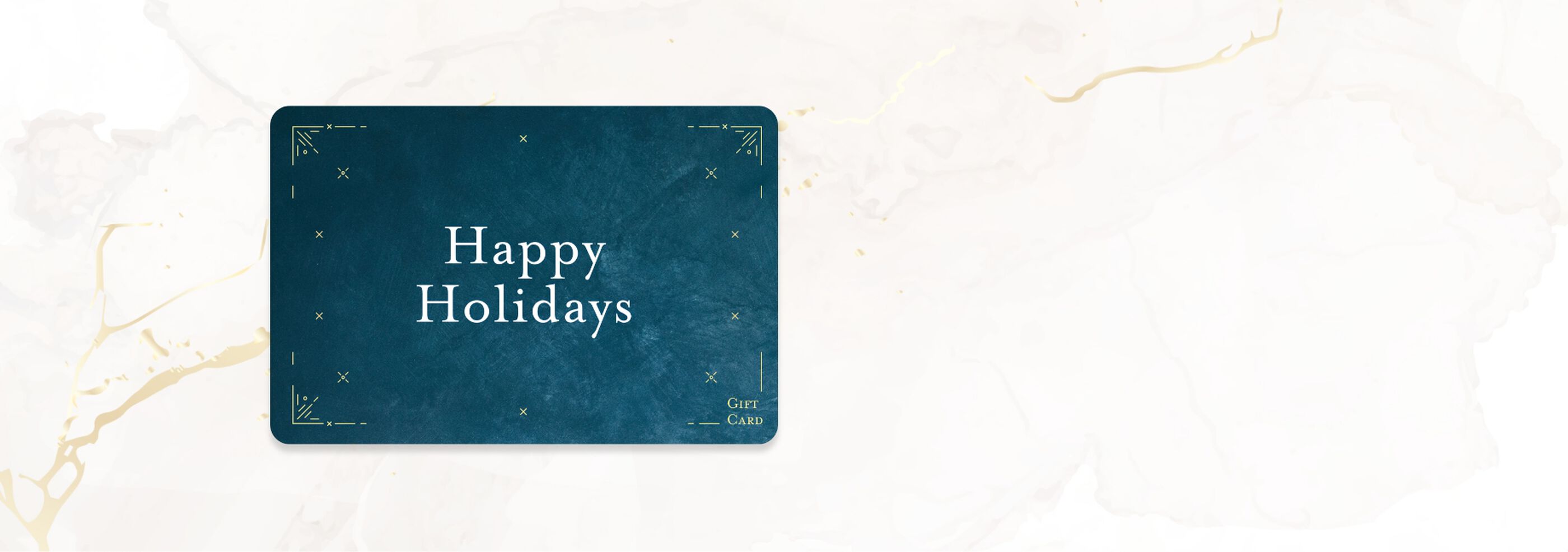 Holiday Gift Card on marble background